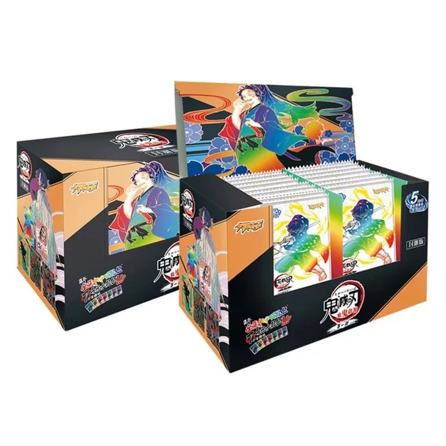 Demon Slayer Kimetsu No Yaiba Trading Card 4-Pack Collector Tin – Blazing Red EX (Factory Sealed)