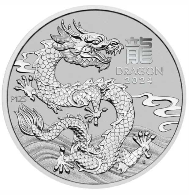 2024 1 oz Platinum Year of the Dragon Australian Mint Lunar - .9995 Platinum