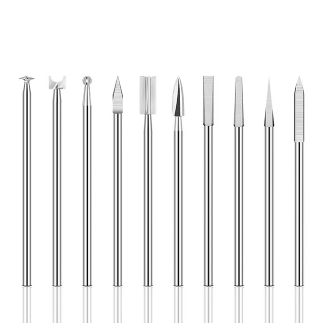 10Pieces Alto Efficienza Trapano Punta Set Incisione Hcs Micro Incidere Radice