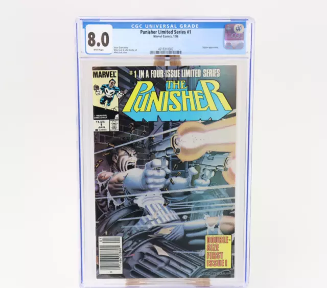 The Punisher Limited Series #1 Jan. 1986 Marvel Comics CGC Graded 8.0 VF