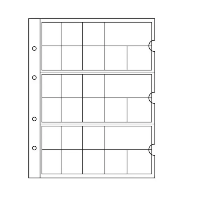 Feuilles Numis pour 3 jeux complets de pièces d'euro.