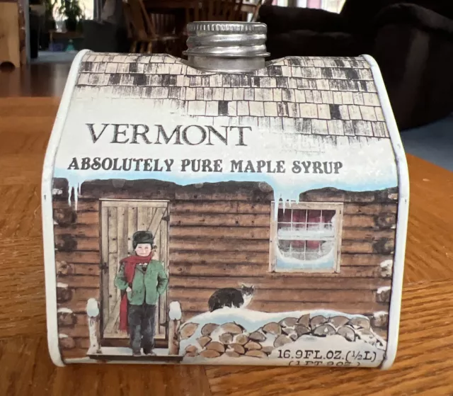 1984 VERMONT ABSOLUTELY PURE MAPLE SYRUP tin