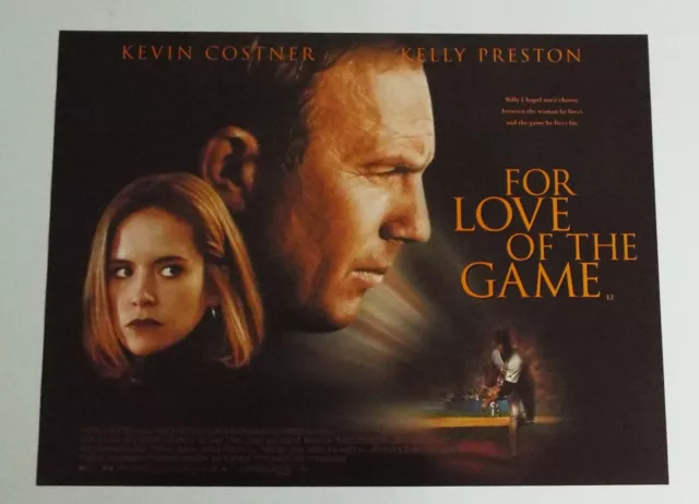 For Love Of The Game 1999 Original UK Mini Quad Cinema Poster 2