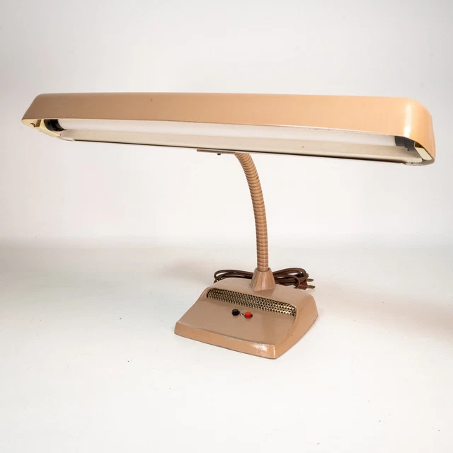 VINTAGE MARKS DELUXE Desk Lamp Adjustable Goose Neck Fluorescent