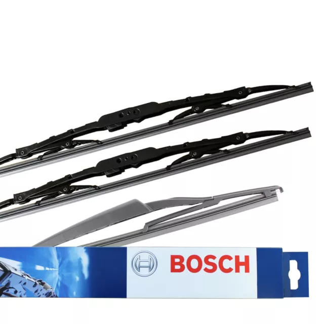 Bosch Superplus Front & Specific Rear Wiper Blades Genuine Windscreen Window Set