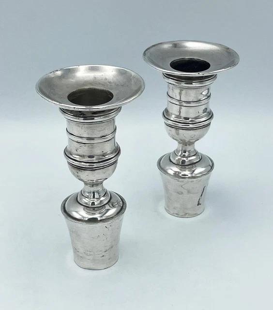 Ceremonial Staff Pole Candlestick Sconces Antique Silver Plated
