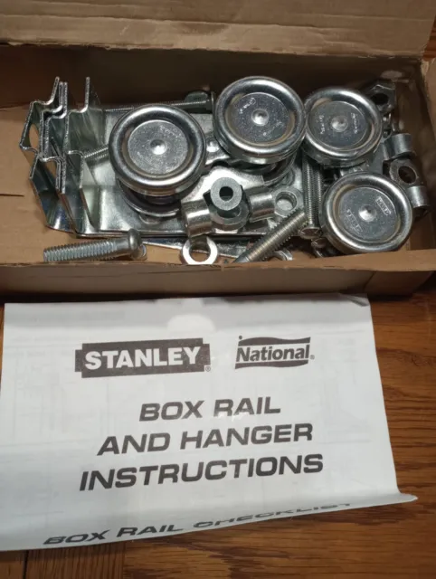 Stanley National Hardware N183-905 5047 Box Rail Hanger  Zinc plated, 1 Pair NOS