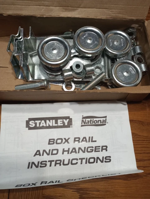 Stanley National Hardware N183-905 5047 Box Rail Hanger  Zinc plated, 1 Pair NOS