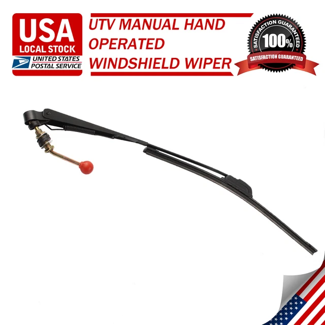 UTV MANUAL HAND Operated Windshield Wiper Motor Kit for Polaris RZR