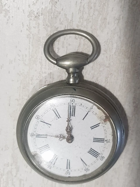 Montre Gousset (de Poche) Ancienne En Argent - Mécanique à Réviser Ou Pour Pièces - Occasion