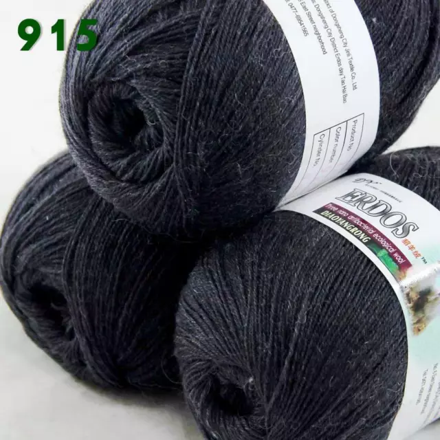 Sale 3 Skeins x 50g LACE Soft Acrylic Wool Cashmere Shawl Hand Knitting Yarn 915