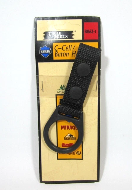 Uncle Mikes C-Cell Baton Holder 8863-1 VTG 1999 Tactical Military Black NEW