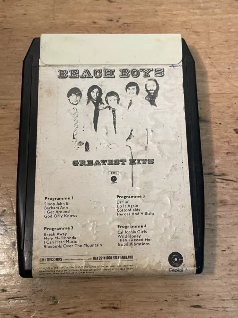 8 Track Cassette Cartridge Beach Boys Greatest Hits