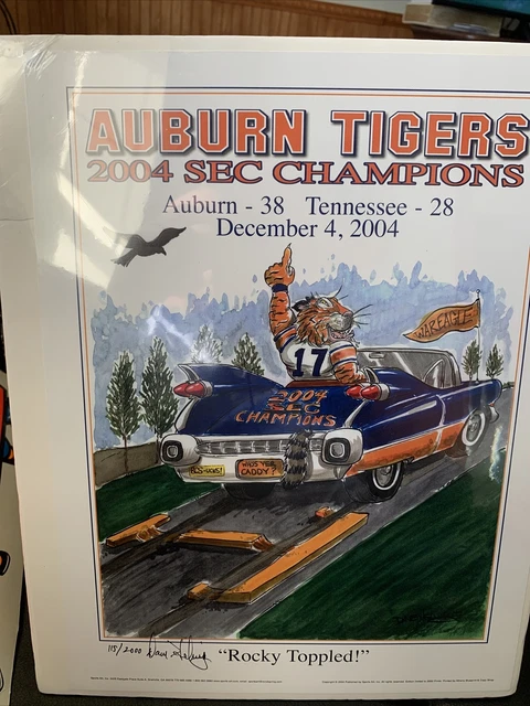 2004 Dave Helwig Auburn Tigers vs Georgia Bulldogs NCAA Print Signed & Numbered!