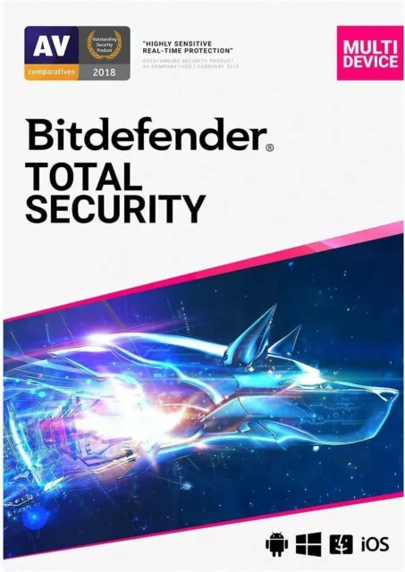 Bitdefender Total Security 2024 5 Devices 1 Year 200Mb Vpn Download Same Day Uk