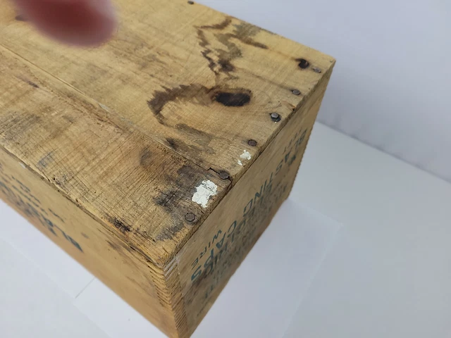 Vintage Atlas Powder Co Electric Blasting Caps Wood Crate Box Mining Explosives 11