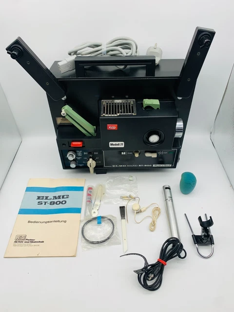 Elmo ST-800 8mm Sound Projektor viel Original Zubehör OVP BDA Top Zustand