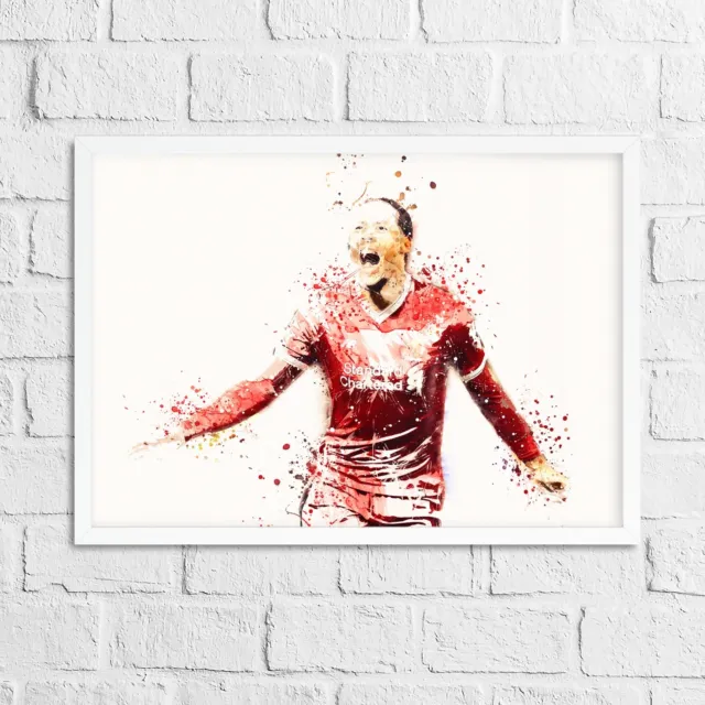 Virgil van Dijk - Liverpool inspiriert Fußball Kunstdruck Fan Geschenk