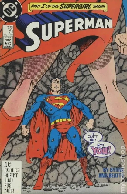 Superman #21 Byrne Variant 2nd Printing VG 1988 Stock Image Low Grade