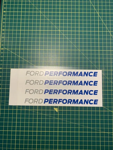 4 x FORD PERFORMANCE RACING LOGO Windows And Wing Mirrors stickers decals 3