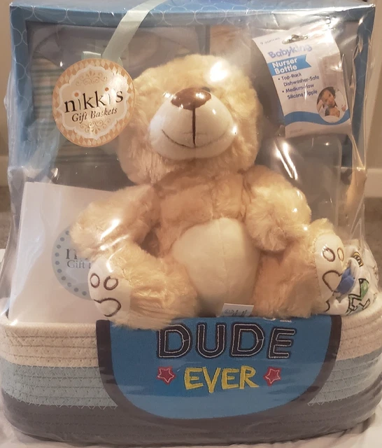Nikki’s Gift Baskets Sweet New Baby Boy Gift Basket, for New Moms, Baby Showers