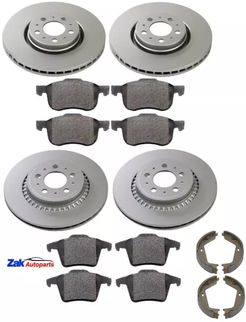 Fits For Volvo Xc90 Front & Rear Brake Disc Discs Pads & Handbrake Shoes Brakes