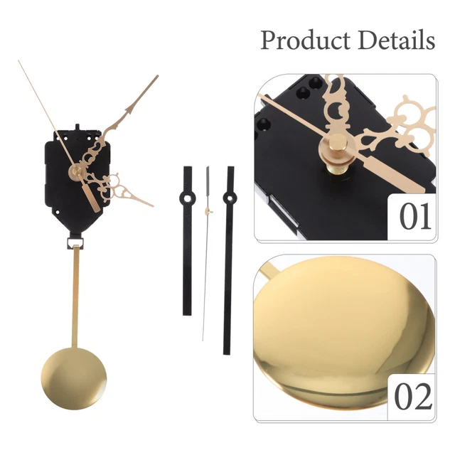 LONG SHAFT CLOCK Movement Replacement Mechanism Kit Quartz Pendulum £11
