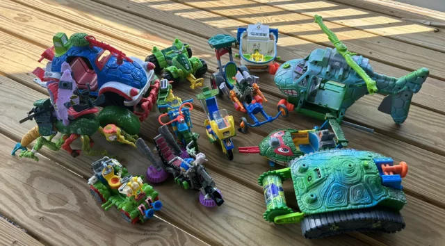 TMNT Action Figure Lot Vintage Toys Teenage Mutant Ninja Turtles Vehicles