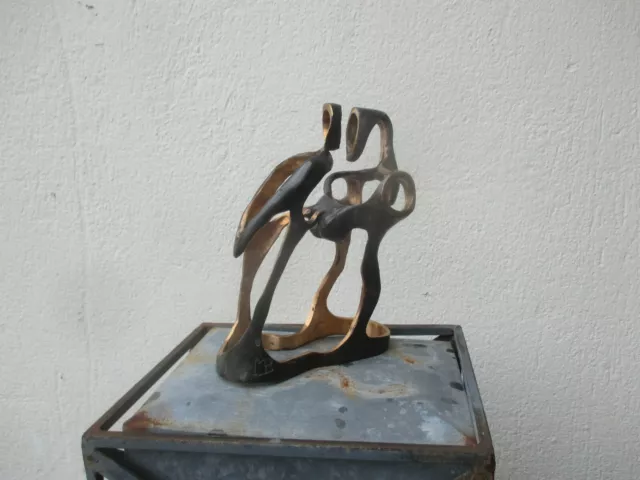 Künstler - Bronze "Kuss - Paar"- expressiv Unikat Wachsausschmelzverfahren