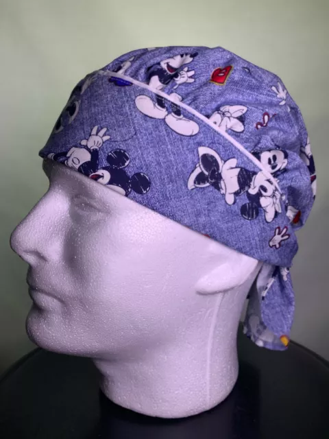 RN Cap Medical Surgical Scrub Nurse Hat Chef Bandana Headpiece HandMade USA