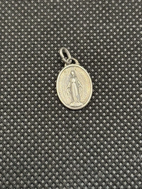 Ancien Pendentif Médaille Plaqué Or, Style Art Déco, Breloque Religieuse