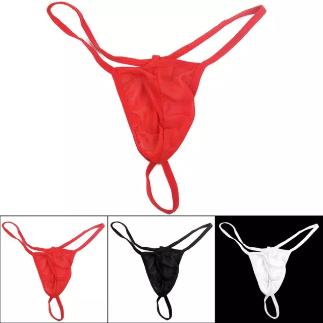 Sexy Herren Tanga niedrig erhöht G-String Dessous Ausbuchtung Beutel Slips Bademode Unterwäsche