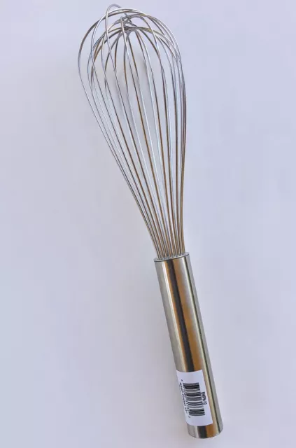 Stainless Steel Wire Whip Whisk Piano Style, 12" Long Beating Blending Utensil