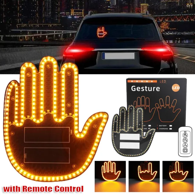FUNNY CAR MIDDLE Finger Gesture Light with Remote·50%OFF $34.44 - PicClick  AU