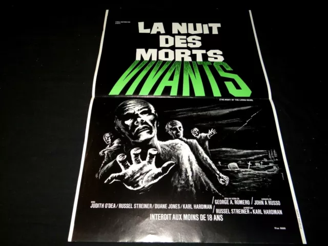 LA NUIT DES MORTS VIVANTS ! george romero affiche cinema zombie