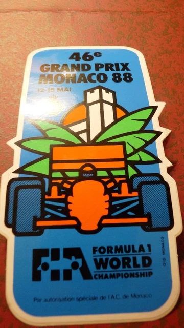 Autocollant 52e Grand Prix De Monaco 1994 – Original – Excellent état
