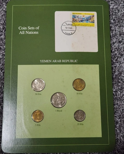 Coin Sets of All Nations Yemen Arab Republic 5 Coins Franklin Mint UNC