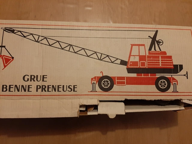 GRUE JOUSTRA AVEC sa boite. Jouet ancien en tôle et plastique EUR 22,00 - FR