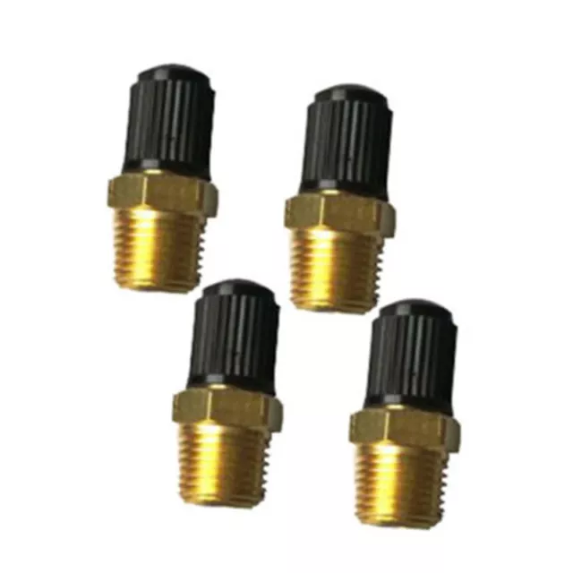 Durable 1/8 Inch NPT Nickel Plated Fill Valve for Air Compressor Tanks Set of 4