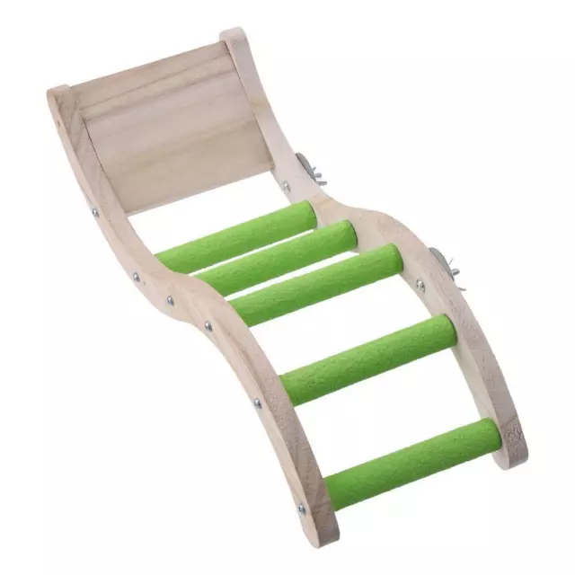 Green Wooden Ladder Wooden Interactive Bird Ladder Parrots Climbing Bridge