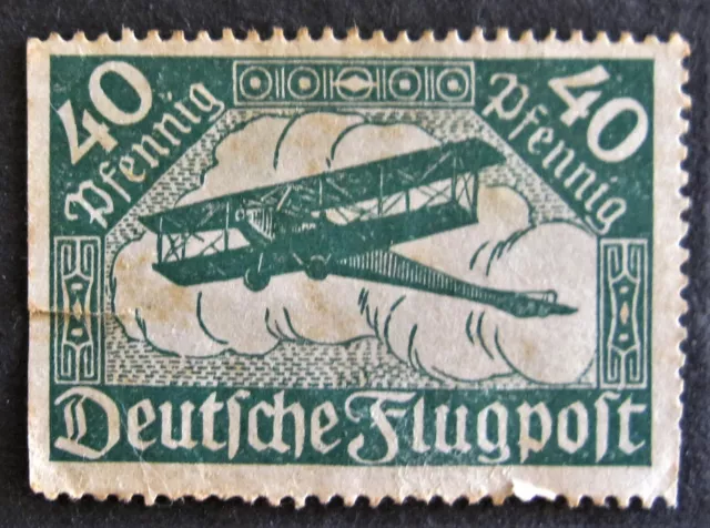 German Third Reich Nazi Deutsche Flugpost stamp 40 pfennig Plane WW2 WWII UNUSED