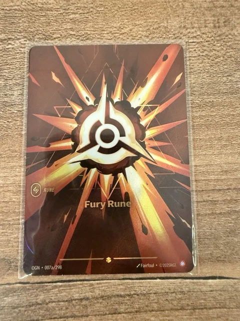 RIFTBOUND ORIGINS FURY Rune 007a/298 League Of Legends TCG NM Showcase ...