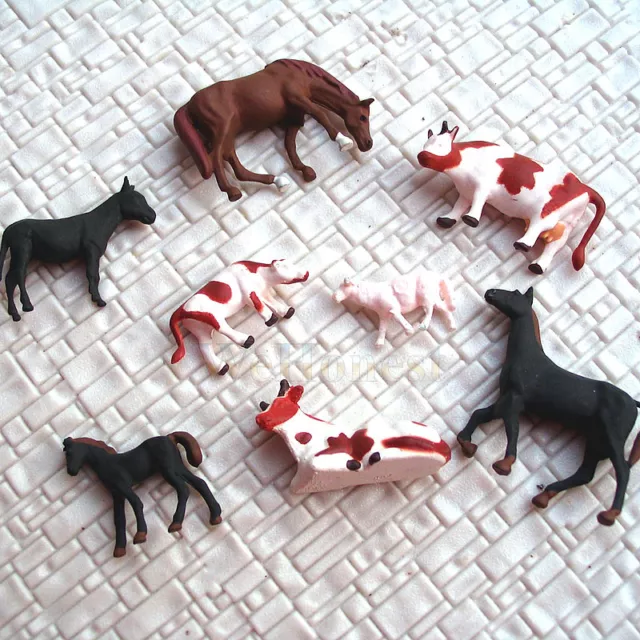 40 pcs HO painted Farm Animals ( 8 different poses ) #A