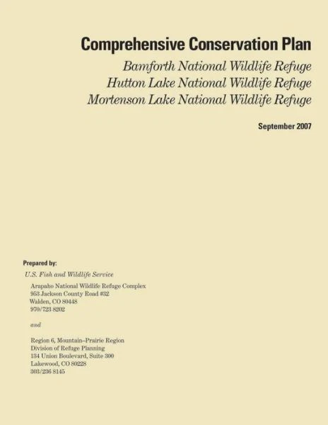 COMPREHENSIVE CONSERVATION PLAN, Bamforth National Wildlife Refuge ...