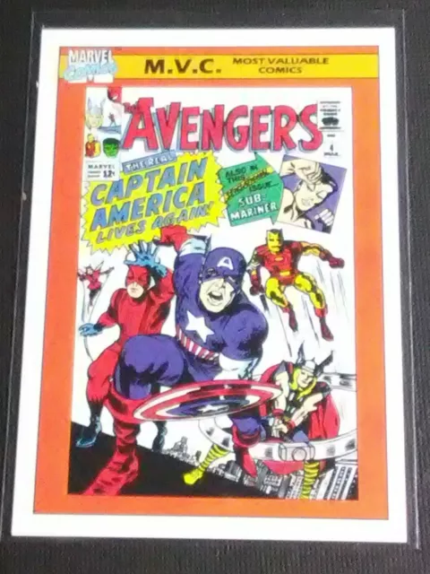 [1990] THE AVENGERS, CPT AMERICA (Marvel Comics) Trading Card 136 [NM 9.9] Impel