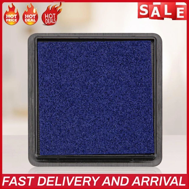 Almohadilla de tinta cuadrada de huellas dactilares para libro de recortes hágalo usted mismo papel estampilla artesanal (azul)