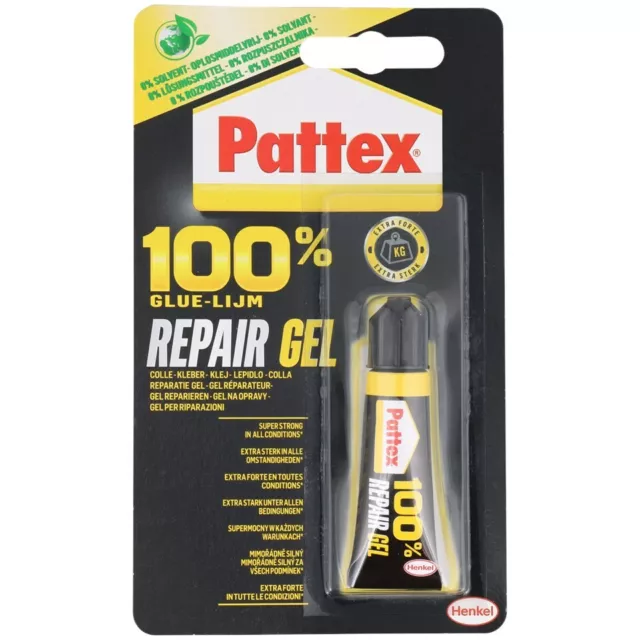 Pattex 100% Repair Gel 8g Henkel Colle Extra Forte Pour Réparation