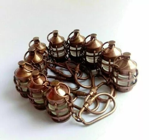 Collectibles Brass Lantern Key Ring Steampunk Lamp Key chain Lot of 100 unit 2