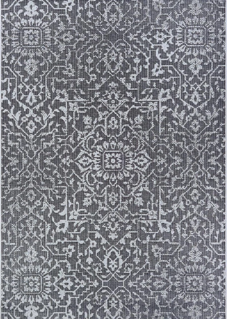 Couristan 5'10" X 9'2" Area Rugs With Black And Grey Finish 23293108510092T