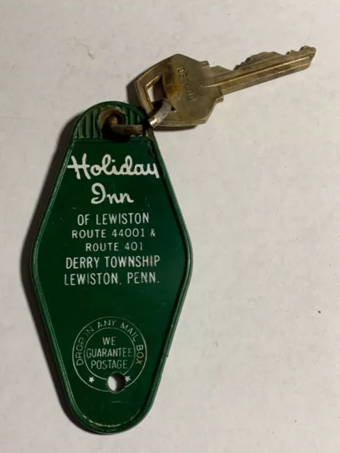 Holiday inn Hotel Motel Room Key Fob with Key Derry Township Lewiston Penn #143